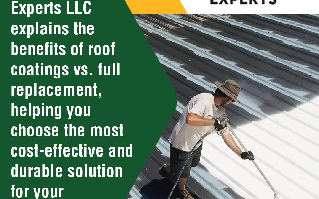 Metal roof coating application showing cost-effective alternative to full roof replacement