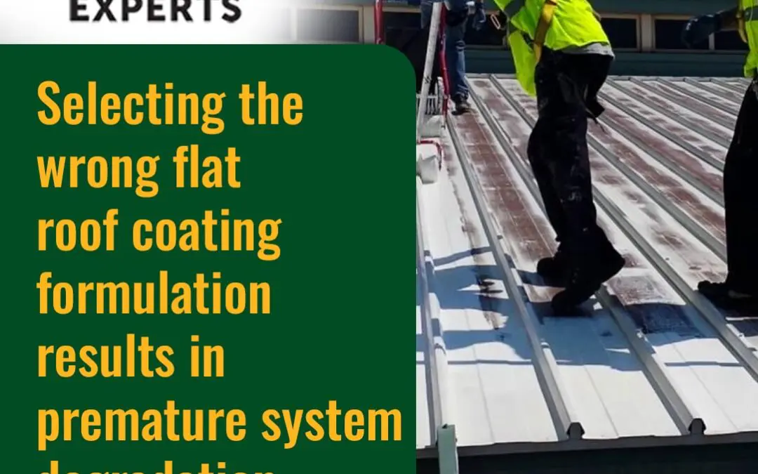 Roofing contractors applying a protective coating to a commercial metal roof to improve durability and performance.