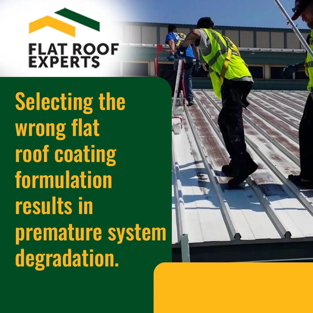 Roofing contractors applying a protective coating to a commercial metal roof to improve durability and performance.
