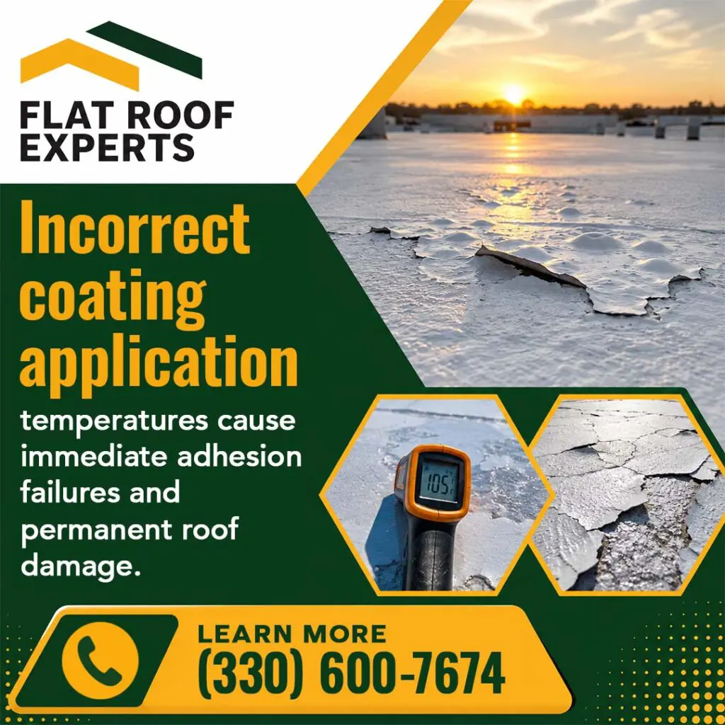 Incorrect coating applications- Flat Roof Experts