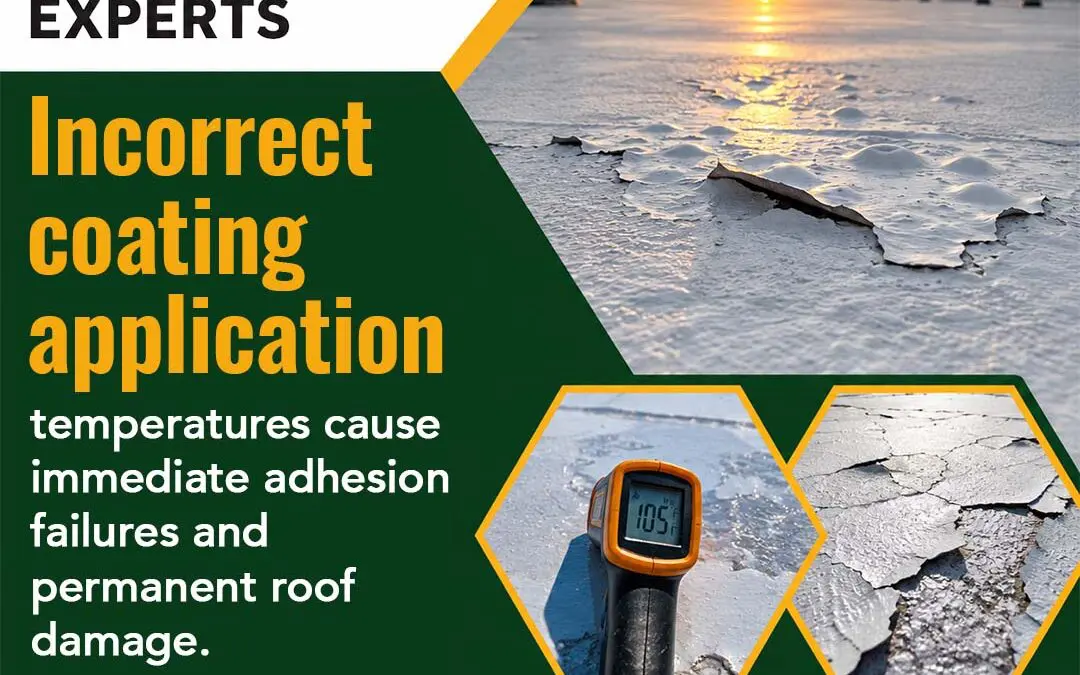 Incorrect coating applications- Flat Roof Experts